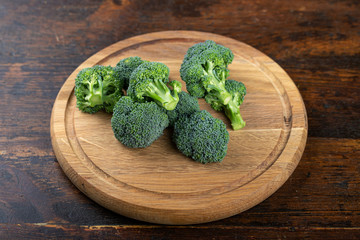 Healthy Green Organic Raw Broccoli Florets