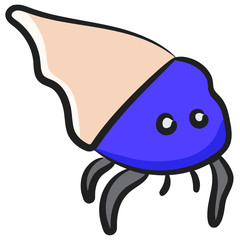 
Sea insect vector in editable design, crawler vector 
