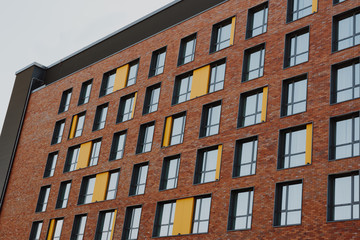 Naklejka premium Beautiful view of business building center. Modern office building.