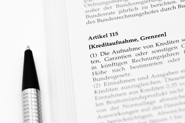 Kreditaufnahme Grundgesetzartikel 155