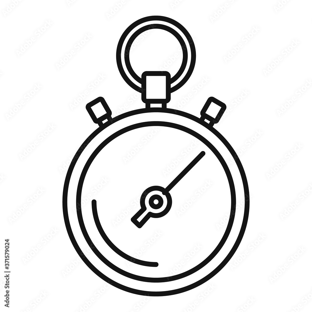 Poster Stopwatch repair icon. Outline stopwatch repair vector icon for web design isolated on white background