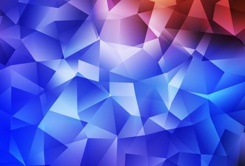 Light Blue, Red vector polygonal template.