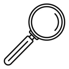 Watch repair magnifier icon. Outline watch repair magnifier vector icon for web design isolated on white background