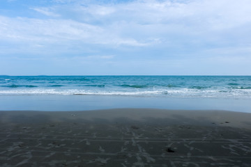 The day after quarantine from COVID-19 situation.some beach still quiet.