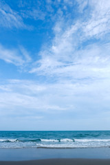 The day after quarantine from COVID-19 situation.some beach still quiet.