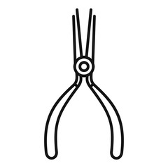 Watch repair pliers icon. Outline watch repair pliers vector icon for web design isolated on white background