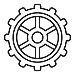 Obraz premium Watch cog wheel icon. Outline watch cog wheel vector icon for web design isolated on white background