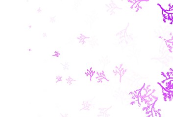 Naklejka na ściany i meble Light Purple vector natural backdrop with branches.