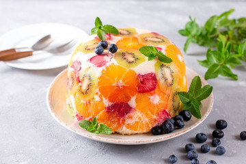 Fruit and jelly cake