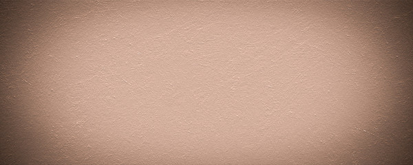 Beige background texture, dark border grunge and light cloudy center design in panoramic website banner or graphic art background