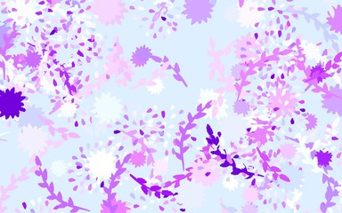 Fototapeta na wymiar Light Pink, Blue vector abstract background with flowers