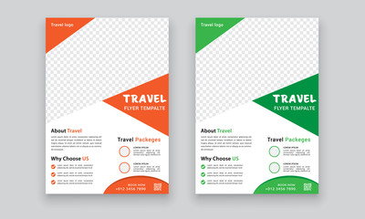 Travel Agency Flyer or Poster Design, Creative Template, Banner or Flyer design for Tour and Travel concept
