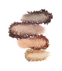 Crushed eyeshadow isolated on white