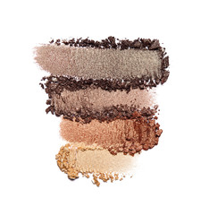 Crushed eyeshadow isolated on white
