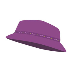 登山などでかぶる帽子のイラスト。