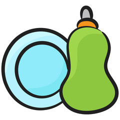 
Icon of dishwashing detergent vector 
