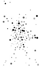 Scattered random black dots. Dark points dispersio