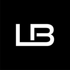 Obraz premium Initial LB letter Logo Design isolated on dark background