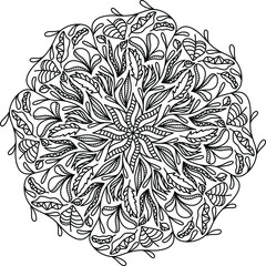 Mandala vector pattern with various ornaments