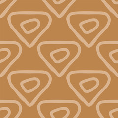Seamless vector of tribal style motif abstract on pastel brown background