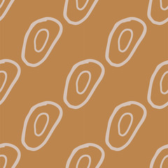 Seamless vector of tribal style motif abstract on pastel brown background