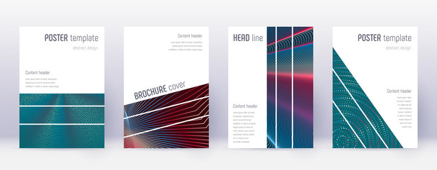Obraz na płótnie Canvas Geometric brochure design template set. Red abstra