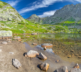 High Tatras - Slovakia - The the look to Pleso nad Skodom lake in Mlynicka dolina and peaks Predna BaÅ¡ta, Satan and Strbsky stit. © Renáta Sedmáková