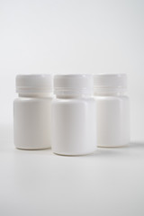 pill bottle medicine mockup, photo isolated on white background.