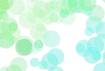 Light Green vector template with circles.