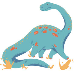 Cartoon dinosaurs vector illustration, monster animal, dino prehistoric character reptile predator jurassic fantasy dragon