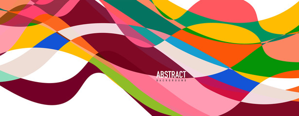 Fluid wave colorful abstract background. Dynamic colorful vibrant vector design