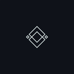 luxury letter O initials logo rectangle line design concept