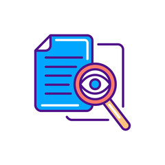 Attention to detail color line icon. Soft skills. Pictogram for web, mobile app, promo. UI UX design element