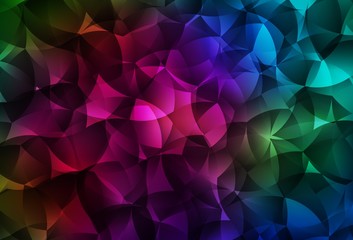 Fototapeta premium Dark Multicolor vector gradient triangles texture.