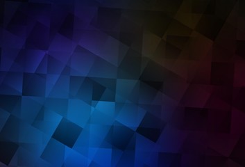 Obraz premium Dark BLUE vector layout with lines, rectangles.