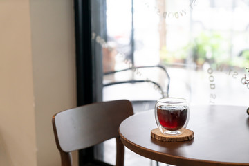 hot americano black coffee
