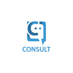 Talk Consult logo design, business logo template design concept vector