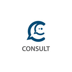 Talk Consult logo design, business logo template design concept vector