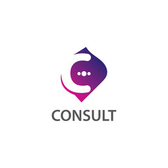 Talk Consult logo design, business logo template design concept vector
