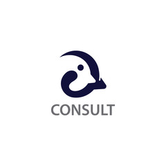 Talk Consult logo design, business logo template design concept vector