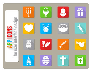 Easter day simply icons