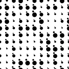 Halftone seamless pattern with circles. Dotted texture. Polka dot on white background. Abstract round seamless pattern. Vector illustration.