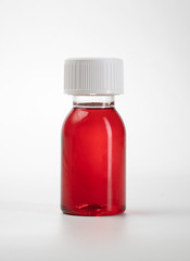 Blank Glass Medical Bottle mockup Isolated on White Background