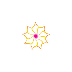 Flower icon color design vector illustration