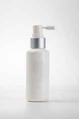 bottle pump cosmetic mockup over white background