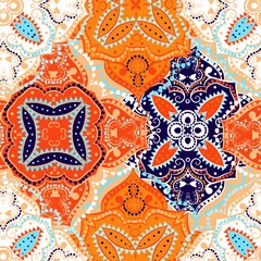 Fototapeta premium Seamless abstract web background. Tiled pattern vector. Ethnic, boho, gypsy style.