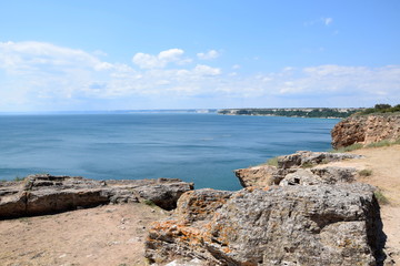 Fototapeta na wymiar Cape Kaliakra Sea View and Bay Landmark Bulgaria Touristic Travel Destination