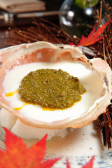 Japanese Style Steamed Egg White With Crab Paste In Crab Back Shell