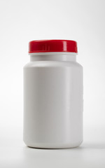 container mockup over white background