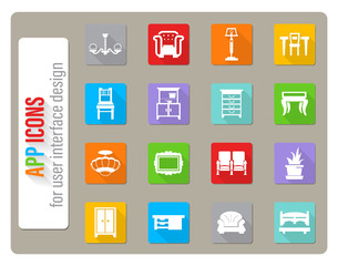 furniture icon set
